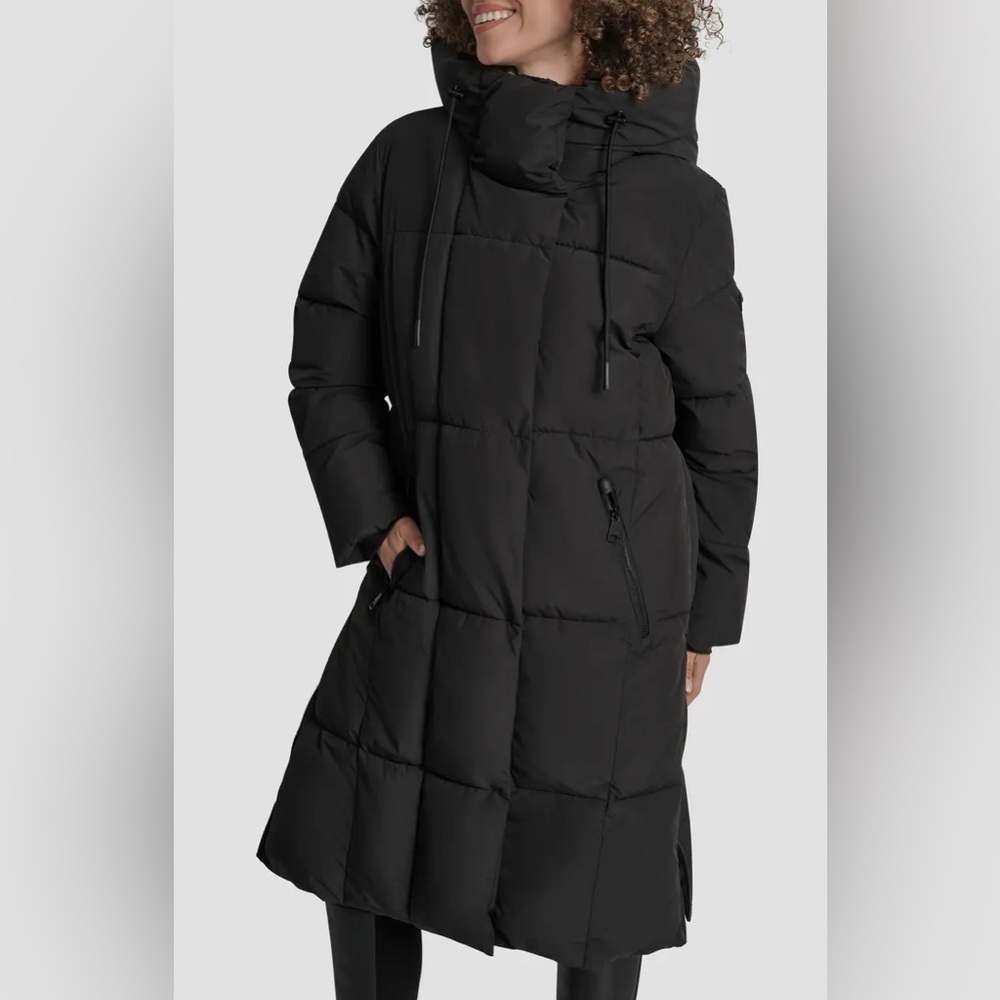 😍🖤DKNY Box long cut padded coat, waterproof, size s/p